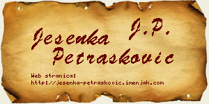Jesenka Petrašković vizit kartica